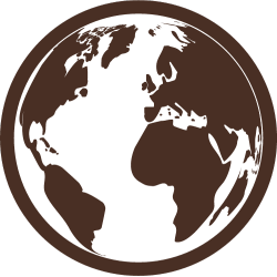 brown globe icon