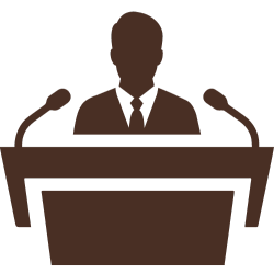 brown speaker icon