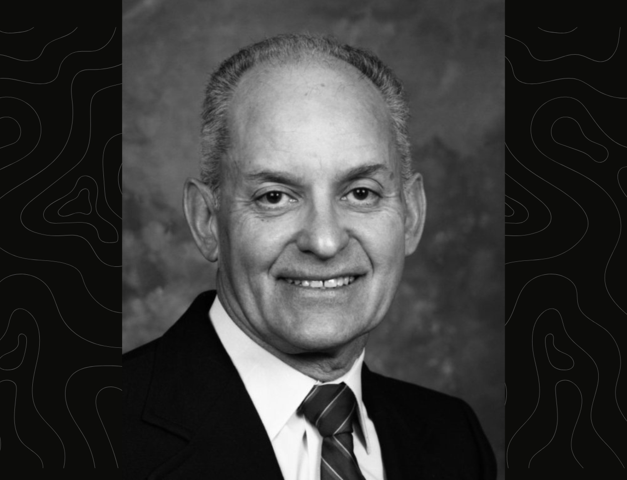 professional black and white photo of Dr. Donald A. Adams