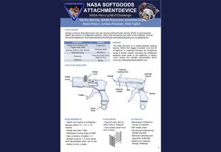 NASA NEXT GEN SOFT GOODS ATTACHMENT DEVICE SENIOR DESIGN POSTER