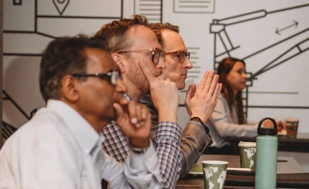 audience members listening to a speaker at the mwrs