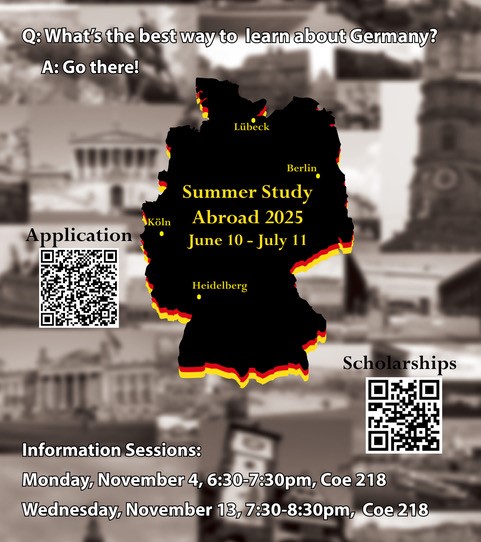 Announcement for Information session on German Study Abroad