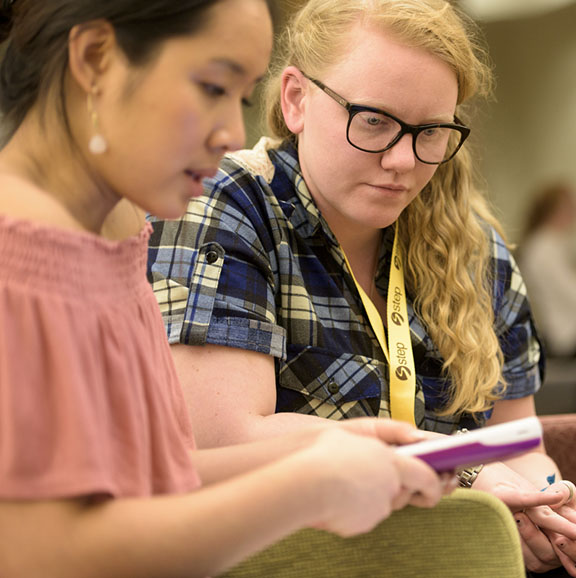 Students studying