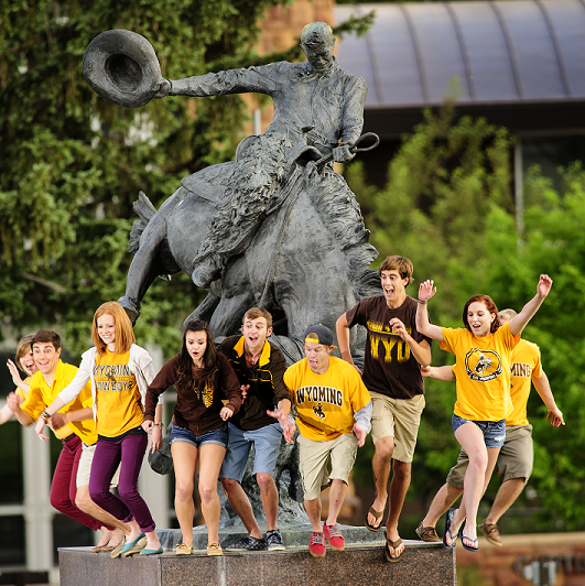 students in front of Steamboat