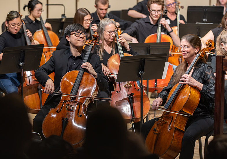 People playing string instruments