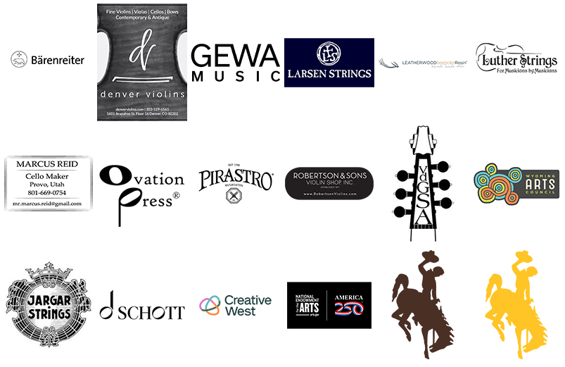 Grid of all sponsors for Cello Festival