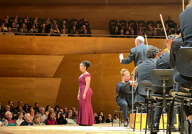 Soloist performing with the UWSO in Barcelona, Spain