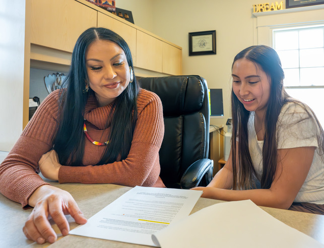 Reinette Curry mentoring a student for the NAERCC Peer Mentoring Program (SAGE)