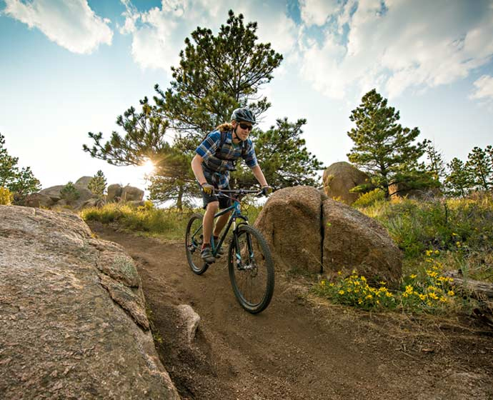 mountain biker at Curt Gowdy