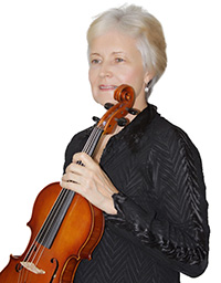 woman holding a violin