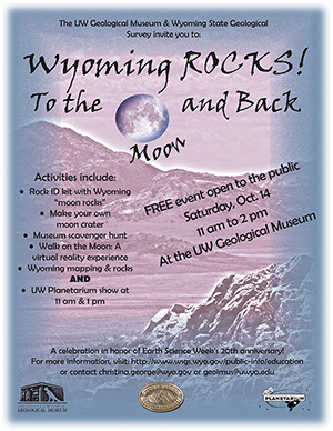 poster with moon over mountains and list of events