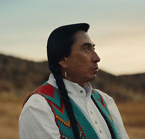head portrait of a Native American man