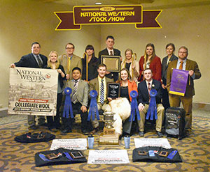 group of people with awards