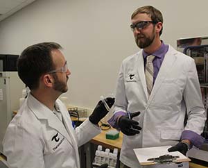 two people in a lab