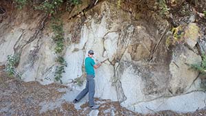 man working on a rock face