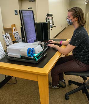 woman working at computer