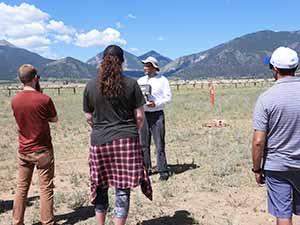 people standing in a field