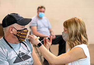 person receiving vaccine