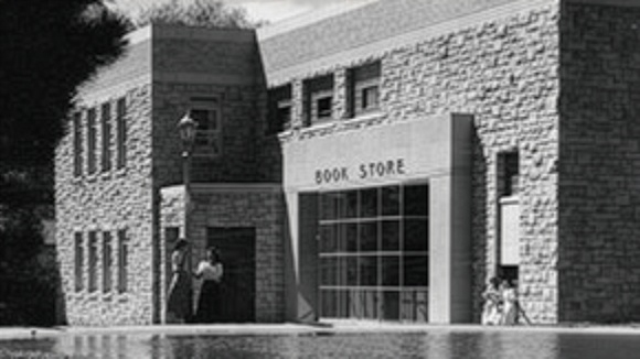 photo of the bookstore in the 1950s 