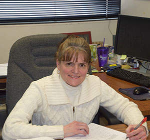 woman at a desk