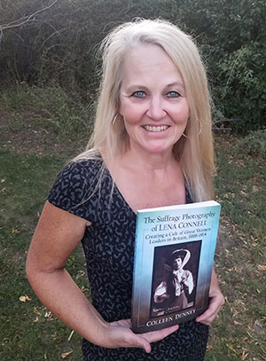 woman posing with book