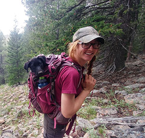 woman hiking