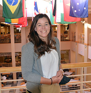 woman standing by a railing