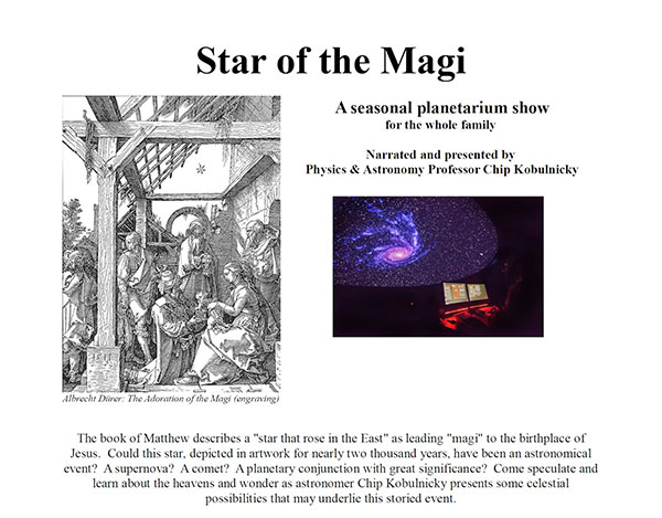 poster for the Star of the Magi program