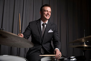 man playing drums