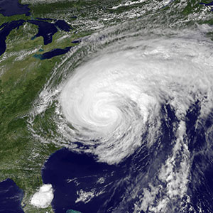 satellite view of hurricane