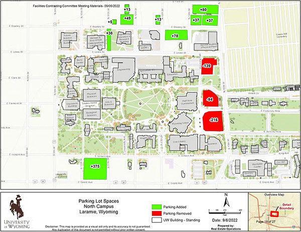 map of parking areas