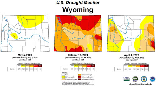 graphic of drought areas