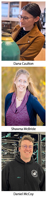 photos of Dana Caulton, Shawna McBride, and Daniel McCoy