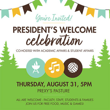 poster for welcome celebration