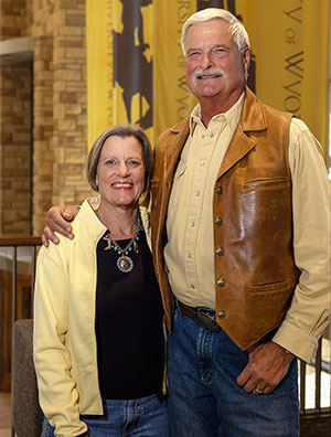 woman and man standing together