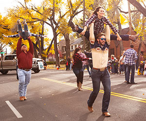 people dancing during a parade