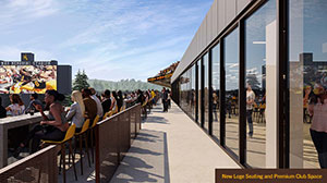 artist's rendering of new stadium loge level