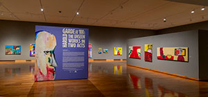 view of art gallery with paintings on walls