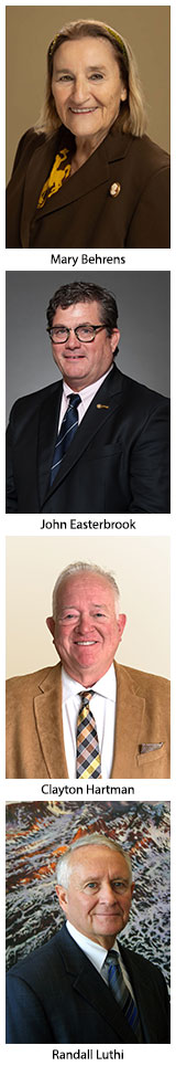 Mary Behrens, John Easterbrook, Clayton Hartman and Randall Luthi