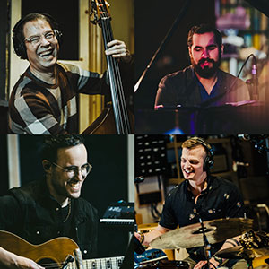 photo collage of four musicians