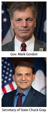 Gov. Mark Gordon and Secretary of State Chuck Gray