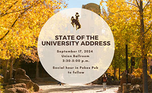 graphic for the state of the university address