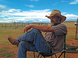 man sitting outside