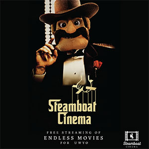 pistol pete in a tux on a graphic for new streaming service