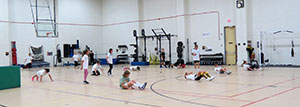 kids exercising in a gymnasium