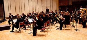 musicians on a stage