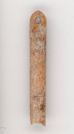 needle made of yellowed bone