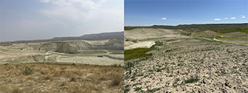 two photos of the same site five years apart