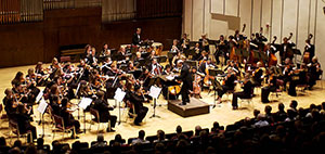 symphony orchestra on stage