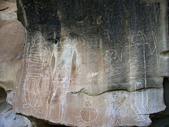 petroglyphs of people